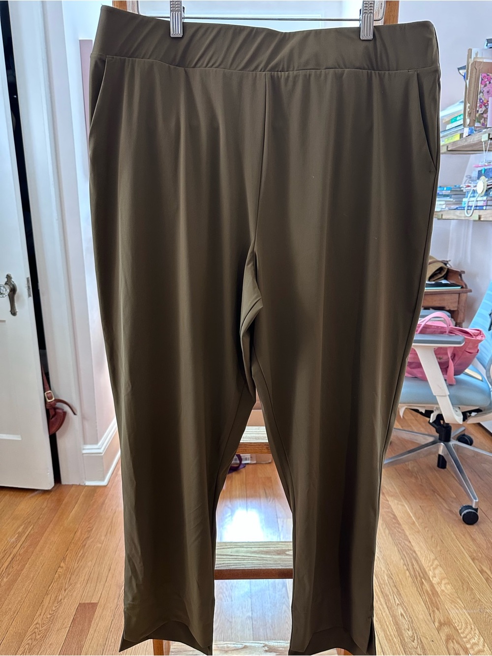ADAY Olive Straight Up Dress Pants